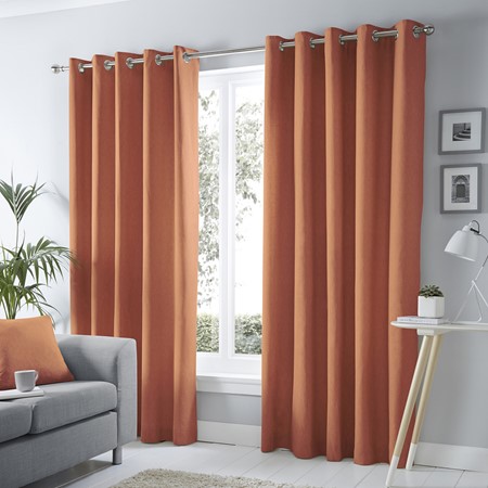 Fusion Sorbonne Spice Eyelet Curtains primary image
