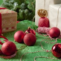 Christmas tree decorations and baubles