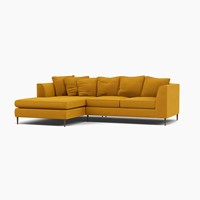 Velvet corner sofas