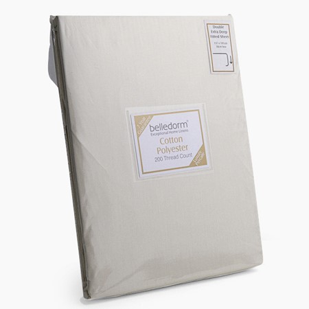 Percale Ivory 200 Extra Deep Fitted Sheet image