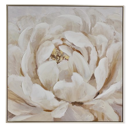 Sterling Home Soft White Floral Framed Canvas image