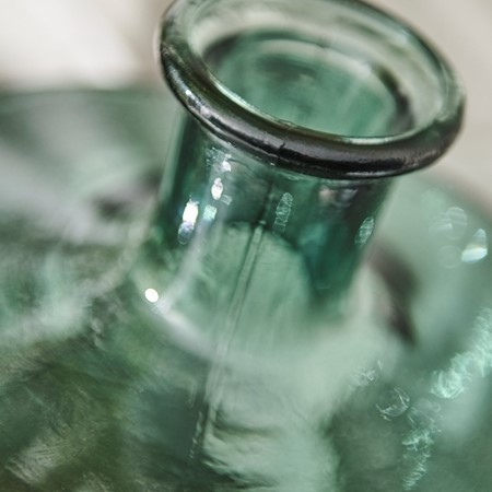 Guan Green Wide Bottle Glass Vase image