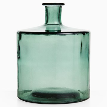 Guan Green Wide Bottle Glass Vase Image